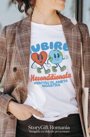 Tricou Femei, Barbati, Copii, Fata, Baiat, Unisex Personalizat "Produse personalizate pentru familie – Iubire necondiționată pentru planeta noastră" [1]