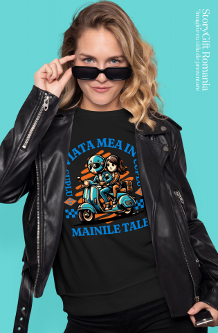 Tricou Femei, Barbati, Copii, Fata, Baiat, Unisex Personalizat Cuplu Romantic pe Scuter – Aventură și Dragoste de Valentine's Day [1]