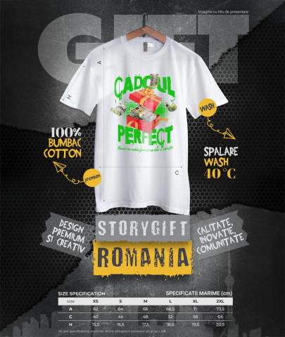 Tricou Femei, Barbati, Copii, Fata, Baiat, Unisex Personalizat Cutie Roșie cu Fundă Bani – Bancnote în Zbor – „Cadoul Perfect” – Cadou Personalizat pentru Familie, Tati, Copii, Prieteni [3]