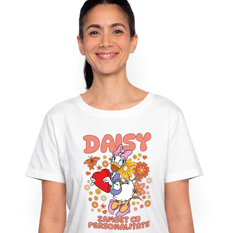 Tricouri - Tricou Femei cu Dais în lumea fermecata 100% Bumbac, Alb, M