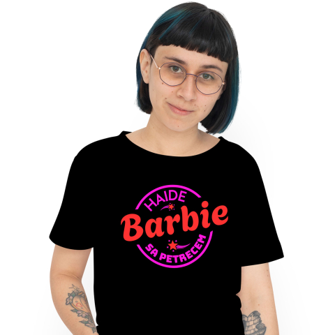 Mixed - Tricou Femei, Barbati, Copii, Fata, Baiat, Unisex Personalizat Design Cerc Barbie - Distracție pentru Copii cu Păpușa Barbie