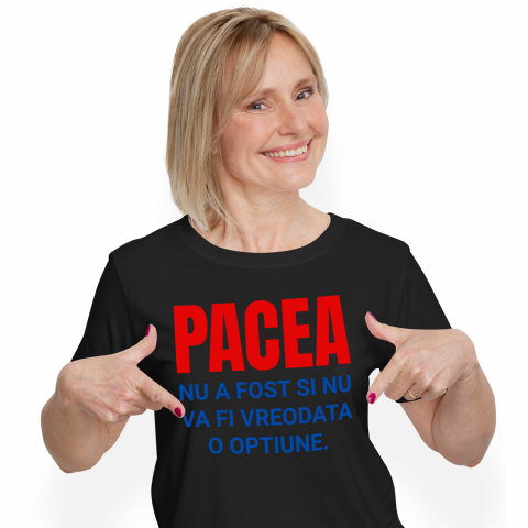 Tricouri - Tricou Femei, Barbati, Copii, Fata, Baiat, Unisex Personalizat „Cadouri personalizate cu mesaje inspiraționale despre pace pentru familie și prieteni | Design colorat albastru roșu”