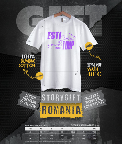 Tricou Femei, Barbati, Copii, Fata, Baiat, Unisex Personalizat „Ești Calm, Nu Pentru Mult Timp” – Mesaj Relaxant și Amuzant pentru Cadouri Personalizate [3]