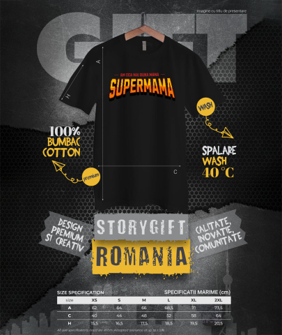 Tricou Femei, Barbati, Copii, Fata, Baiat, Unisex Personalizat "Super Erou Mama – Cadouri Personalizate cu Mesajul ‘Am Cea Mai Bună Mama’" [3]