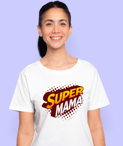 Tricou Femei, Barbati, Copii, Fata, Baiat, Unisex Personalizat Decor Personalizat „Super Mama” - Cea Mai Bună Mama | Cadou Special [1]