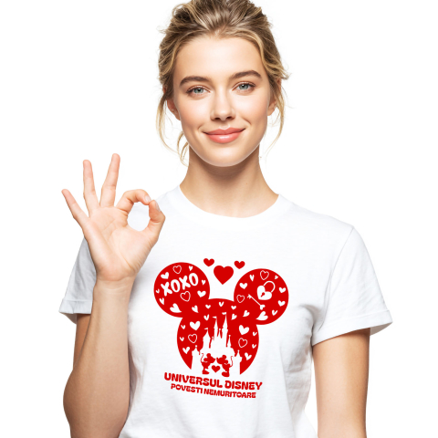 Tricouri - Tricou Femei cu Disney – Lumea Magiei 100% Bumbac, Alb, XS