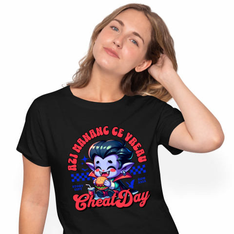 Tricou Femei, Barbati, Copii, Fata, Baiat, Unisex Personalizat „Dracula Bebe Fast Food Personalizat – Cadouri Amuzante pentru Copii, Tati și Petreceri”