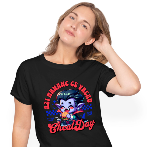 Basme Si Legende - Tricou Femei, Barbati, Copii, Fata, Baiat, Unisex Personalizat „Dracula Bebe Fast Food Personalizat – Cadouri Amuzante pentru Copii, Tati și Petreceri”
