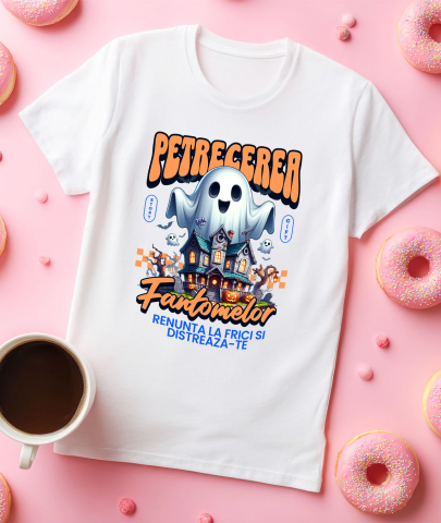 Tricou Femei, Barbati, Copii, Fata, Baiat, Unisex Personalizat Casa Bântuită și Fantome | Petrecerea Fantomelor Halloween [2]