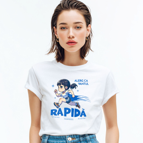 Tricou Femei, Barbati, Copii, Fata, Baiat, Unisex Personalizat Fată Alergătoare – Viteză, Maraton și Motivație Sportivă
