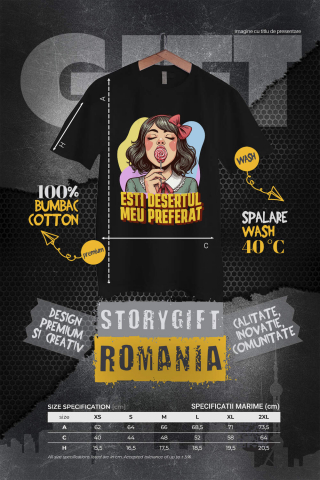 Tricou Femei, Barbati, Copii, Fata, Baiat, Unisex Personalizat Fată cu Fundă Roșie și Acadea - Cadou Personalizat, Mesaj Iubire și Sexy [3]