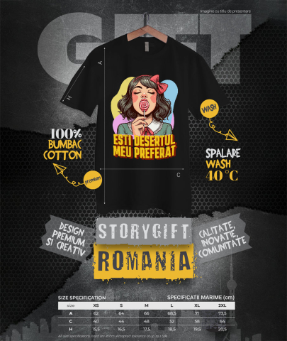 Tricou Femei, Barbati, Copii, Fata, Baiat, Unisex Personalizat Fată cu Fundă Roșie și Acadea - Cadou Personalizat, Mesaj Iubire și Sexy [3]