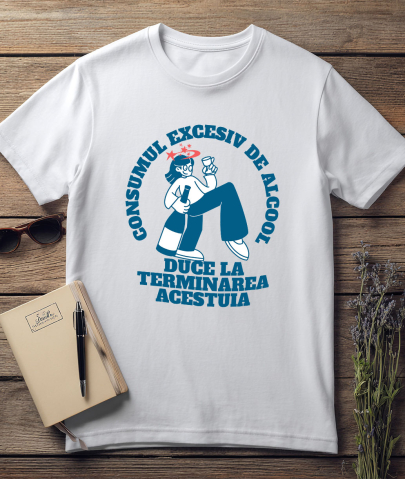 Tricou Femei, Barbati, Copii, Fata, Baiat, Unisex Personalizat „Fată cu Pahar de Vin și Steluțe Colorate – Sticlă Imensă de Alcool, Cadou Distractiv pentru Petreceri și Prieteni” [2]