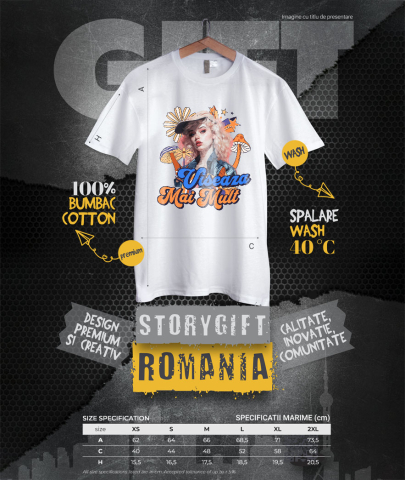 Tricou Femei, Barbati, Copii, Fata, Baiat, Unisex Personalizat Fată Stil Anime cu Șapcă și Flori - „Visează Mai Mult” - Cadou Motivațional pentru Fete [3]