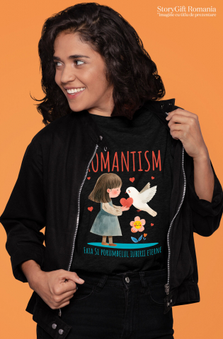 Tricou Femei, Barbati, Copii, Fata, Baiat, Unisex Personalizat „Cadouri personalizate cu față stil desene animate, porumbel alb și floare zâmbitoare pentru iubire” [1]