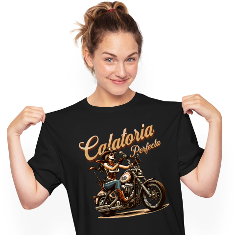 Motociclete - Tricou Femei, Barbati, Copii, Fata, Baiat, Unisex Personalizat Tricouri Personalizate Moto - Femeie Biker Vintage & Stil Retro Unic