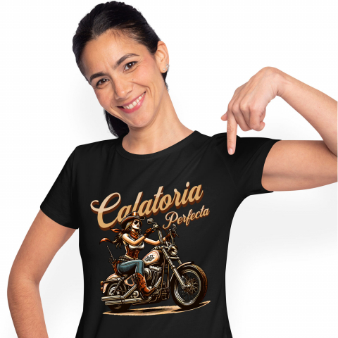 Tricouri - Tricou Femei, Barbati, Copii, Fata, Baiat, Unisex Personalizat Tricouri Personalizate Moto - Femeie Biker Vintage & Stil Retro Unic