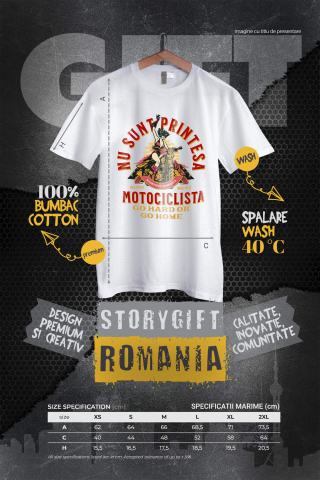 Tricou Femei, Barbati, Copii, Fata, Baiat, Unisex Personalizat Femeie Motociclistă Haios – Pasiune și Aventură Pe Două Roți [3]
