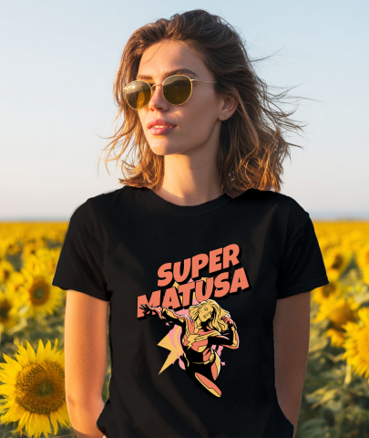 Tricou Femei, Barbati, Copii, Fata, Baiat, Unisex Personalizat Cadou Personalizat „Super Mătușă” | Femeie Super Erou pentru Familie și Iubire [1]