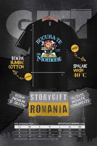 Tricou Femei, Barbati, Copii, Fata, Baiat, Unisex Personalizat Floare Colorată Muzicală „Bucură-te de Moment” – Cadou Personalizat pentru Familie, Tati, Copii, Prieteni [3]
