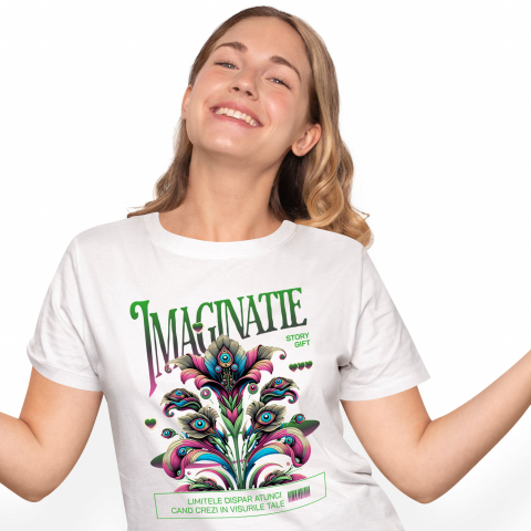 Flori - Tricou Femei, Barbati, Copii, Fata, Baiat, Unisex Personalizat Flori Colorate cu Mesaj de Motivație | Crezi în Visele Tale - Cadou Personalizat