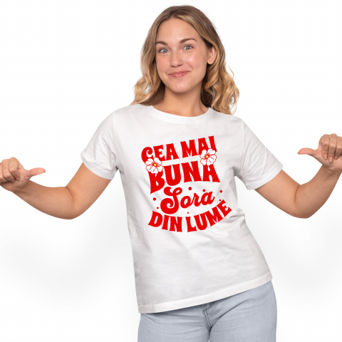 Familie - Tricou Femei, Barbati, Copii, Fata, Baiat, Unisex Personalizat Cadou Personalizat „Cea Mai Bună Soră Din Lume” | Mesaje Emoționale pentru Soră