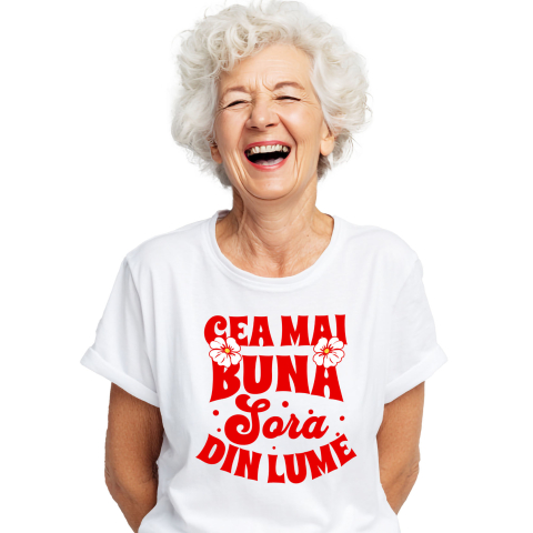 Familie - Tricou Femei, Barbati, Copii, Fata, Baiat, Unisex Personalizat Cadou Personalizat „Cea Mai Bună Soră Din Lume” | Mesaje Emoționale pentru Soră