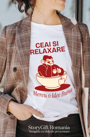 Tricou Femei, Barbati, Copii, Fata, Baiat, Unisex Personalizat „Gorila în Cană de Ceai – Relaxare și Distracție cu Plic de Ceai” [1]