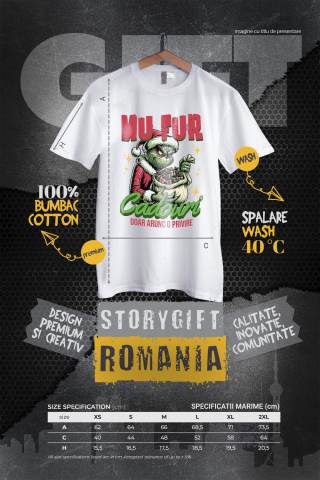 Tricou Femei, Barbati, Copii, Fata, Baiat, Unisex Personalizat Grinch în Costum de Moș Crăciun cu Sac de Cadouri – „Doar Arunc o Privire” pentru un Crăciun Amuzant [3]