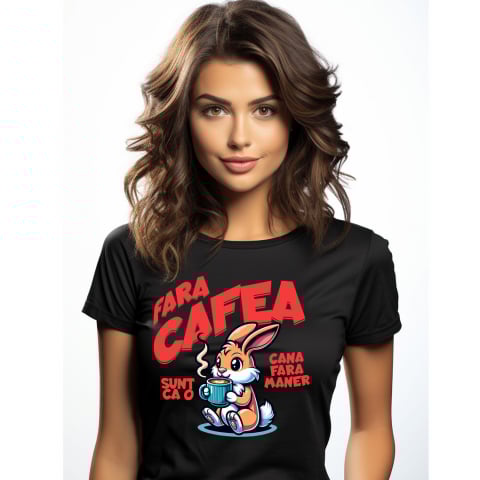 bauturi - Tricou Femei, Barbati, Copii, Fata, Baiat, Unisex Personalizat „Cană de Cafea Personalizată cu Iepure – Cadou Amuzant pentru Familie, Tati și Prieteni”