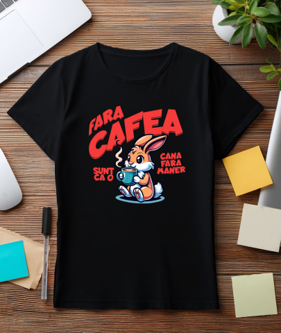 Tricou Femei, Barbati, Copii, Fata, Baiat, Unisex Personalizat „Cană de Cafea Personalizată cu Iepure – Cadou Amuzant pentru Familie, Tati și Prieteni” [2]