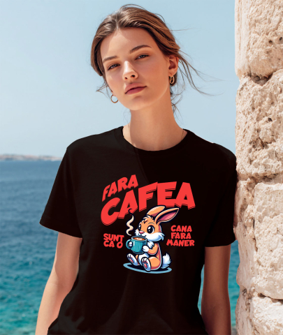 Tricou Femei, Barbati, Copii, Fata, Baiat, Unisex Personalizat „Cană de Cafea Personalizată cu Iepure – Cadou Amuzant pentru Familie, Tati și Prieteni” [1]