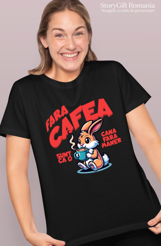 Tricou Femei, Barbati, Copii, Fata, Baiat, Unisex Personalizat „Cană de Cafea Personalizată cu Iepure – Cadou Amuzant pentru Familie, Tati și Prieteni” [1]