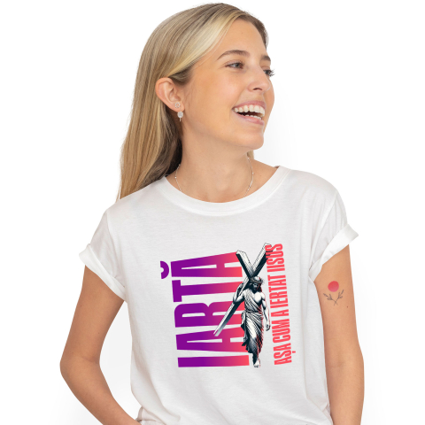 Tricou Femei, Barbati, Copii, Fata, Baiat, Unisex Personalizat "Iisus cu Crucea - Iertare și Credință | Cadouri Personalizate pentru Sărbătorile Pascale"