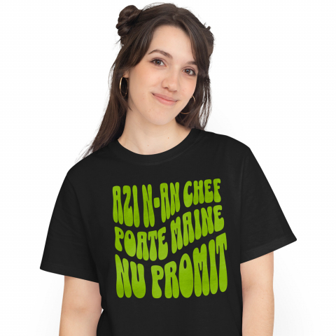 Tricouri - Tricou Femei, Barbati, Copii, Fata, Baiat, Unisex Personalizat „Azi N-am Chef, Poate Mâine” – Mesaj Sarcastic și Delăsător pentru Cadouri Personalizate
