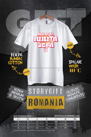 Tricou Femei, Barbati, Copii, Fata, Baiat, Unisex Personalizat Inimă Colorată cu Flori – Mesaj Haios în Română [3]