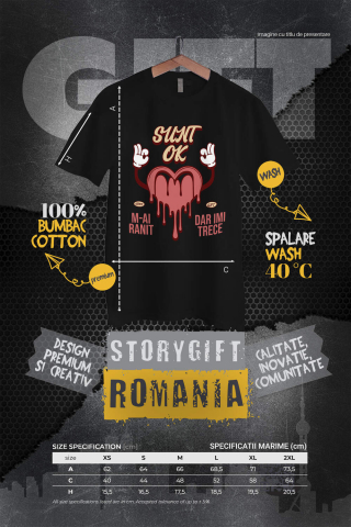 Tricou Femei, Barbati, Copii, Fata, Baiat, Unisex Personalizat Inimă Curgătoare și Semn Ok - Cadou de Dragoste și Vindecare Emoțională [3]