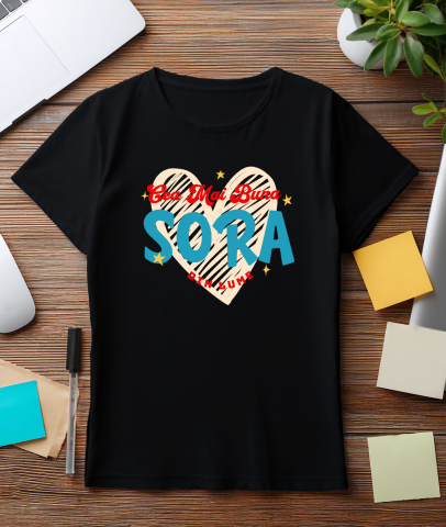 Tricou Femei, Barbati, Copii, Fata, Baiat, Unisex Personalizat Tricou Personalizat Sora – Cadou Special pentru Cea Mai Bună Soră [2]