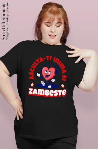 Tricou Femei, Barbati, Copii, Fata, Baiat, Unisex Personalizat „Căști Audio Personalizate „Inima Veselă” - Cadouri Unice pentru Familie, Copii, Tati și Prieteni” [1]