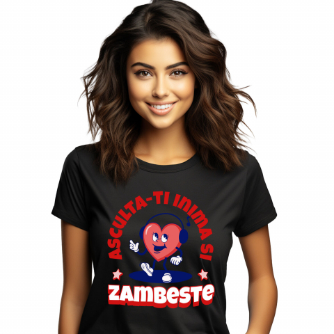 Tricou Femei, Barbati, Copii, Fata, Baiat, Unisex Personalizat „Căști Audio Personalizate „Inima Veselă” - Cadouri Unice pentru Familie, Copii, Tati și Prieteni”