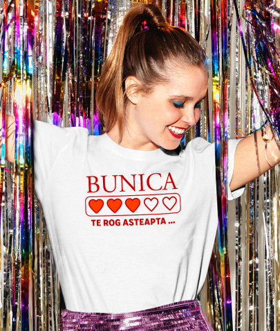 Tricou Femei, Barbati, Copii, Fata, Baiat, Unisex Personalizat Inimioare Umplute Personalizate | Cadou Special pentru Bunica [1]