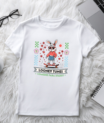 Tricou Femei cu Lola – aventuri pe skateboard 100% Bumbac, Alb, M [2]