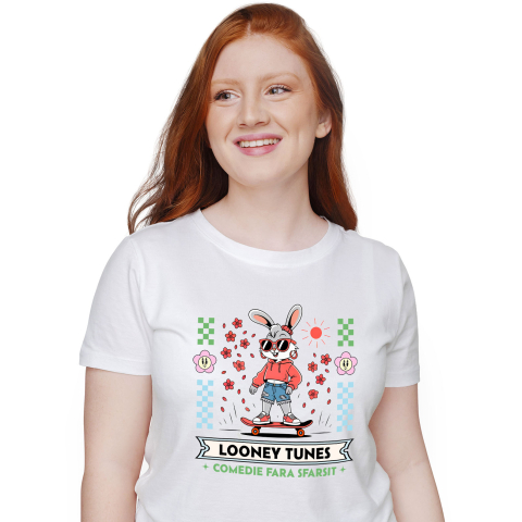 Tricouri - Tricou Femei cu Lola – aventuri pe skateboard 100% Bumbac, Alb, M