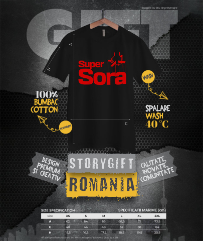Tricou Femei, Barbati, Copii, Fata, Baiat, Unisex Personalizat Papusa Marionetă Super Sora Super Erou | Cadou Personalizat Copii [3]