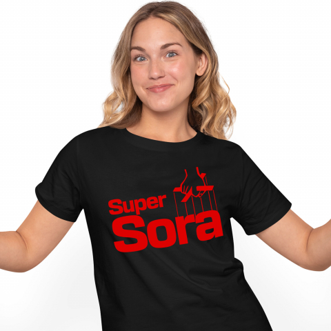 Tricouri - Tricou Femei, Barbati, Copii, Fata, Baiat, Unisex Personalizat Papusa Marionetă Super Sora Super Erou | Cadou Personalizat Copii