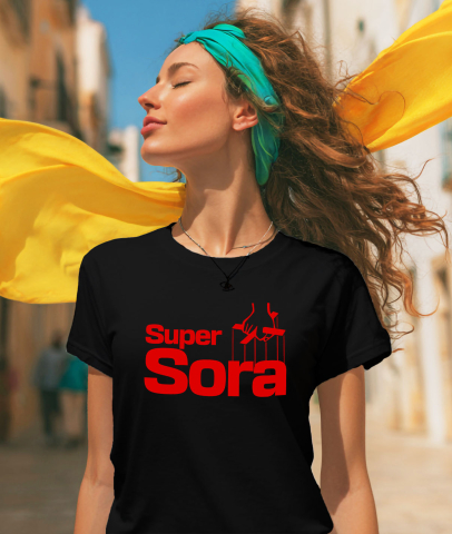 Tricou Femei, Barbati, Copii, Fata, Baiat, Unisex Personalizat Papusa Marionetă Super Sora Super Erou | Cadou Personalizat Copii [1]
