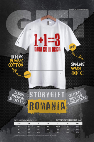 Tricou Femei, Barbati, Copii, Fata, Baiat, Unisex Personalizat Haios Adunare Matematica Unu Plus Unu Egal Trei – Cadouri Personalizate pentru Familie și Copii [3]