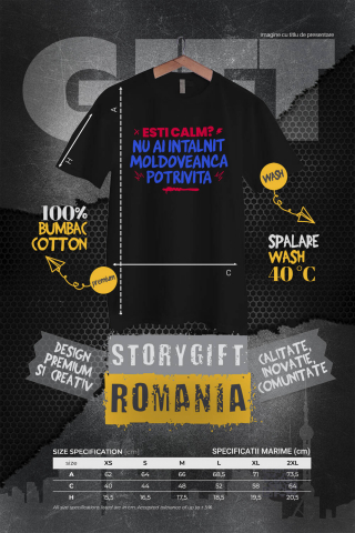 Tricou Femei, Barbati, Copii, Fata, Baiat, Unisex Personalizat „Ești Calm, Nu Ai Întâlnit Moldoveanca Potrivită” – Mesaj Amuzant pentru Cadouri Personalizate [3]