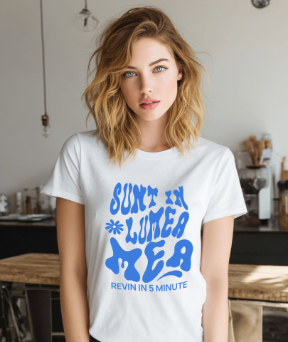 Tricou Femei, Barbati, Copii, Fata, Baiat, Unisex Personalizat „Sunt în lumea mea, revin în 5 minute” - Mesaj Relaxant și Cadou Personalizat [1]