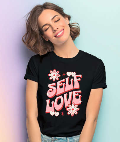 Tricou Femei, Barbati, Copii, Fata, Baiat, Unisex Personalizat Self Love – Tricou Personalizat cu Mesaj Motivațional pentru Femei [1]